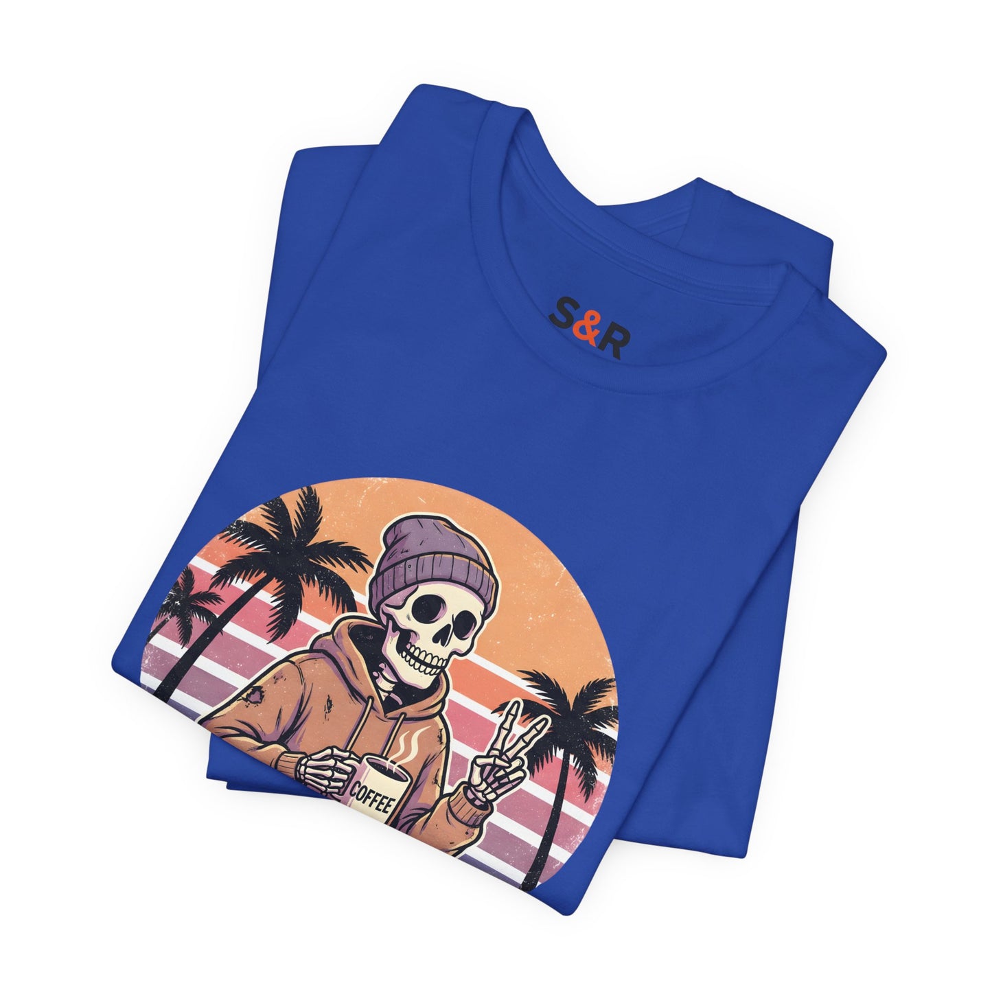 Skull Chill Tee – "First of All, I’m a Delight" Retro Palm Graphic T‑Shirt