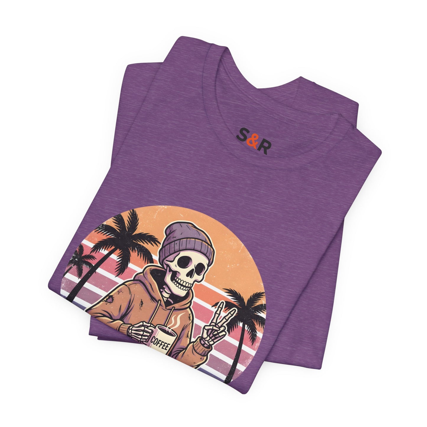 Skull Chill Tee – "First of All, I’m a Delight" Retro Palm Graphic T‑Shirt