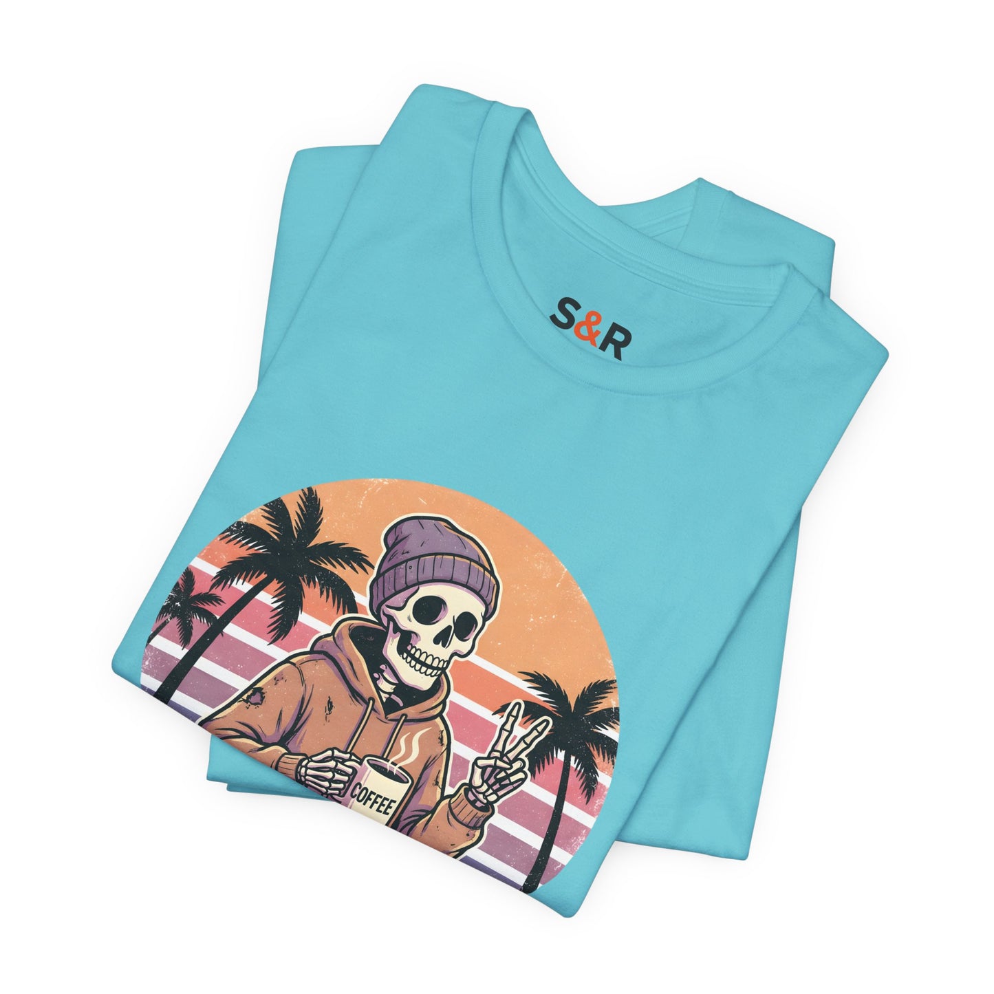 Skull Chill Tee – "First of All, I’m a Delight" Retro Palm Graphic T‑Shirt