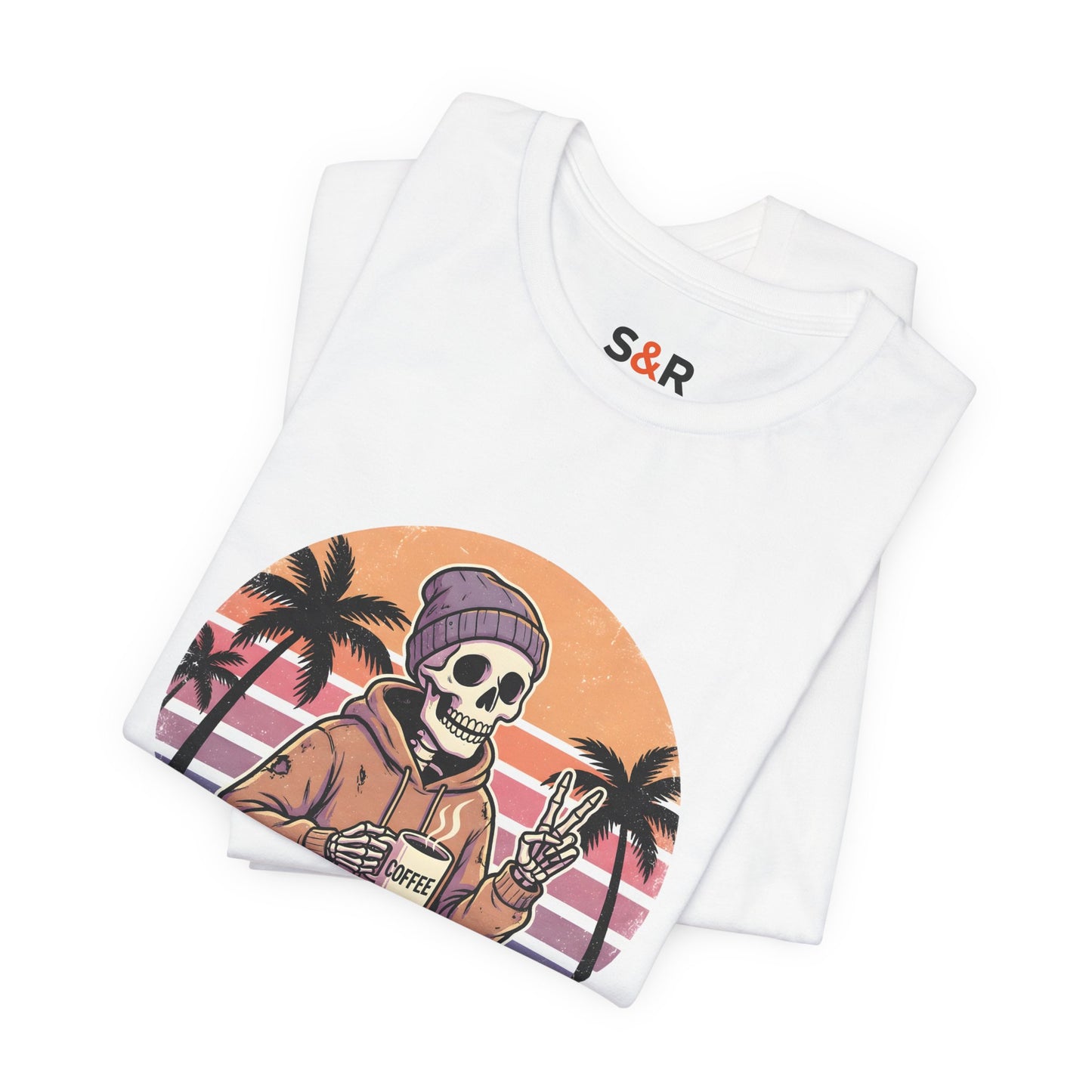 Skull Chill Tee – "First of All, I’m a Delight" Retro Palm Graphic T‑Shirt