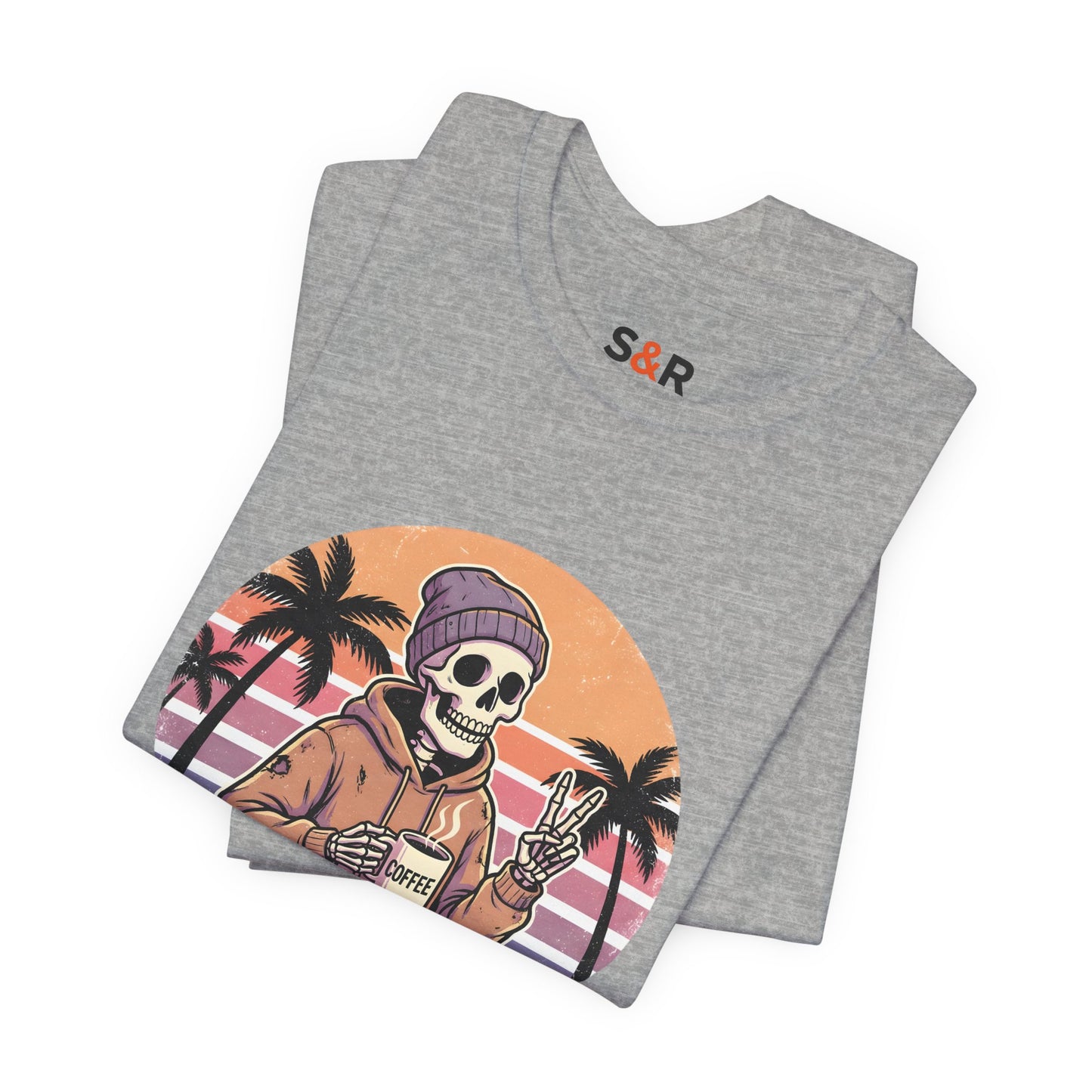 Skull Chill Tee – "First of All, I’m a Delight" Retro Palm Graphic T‑Shirt