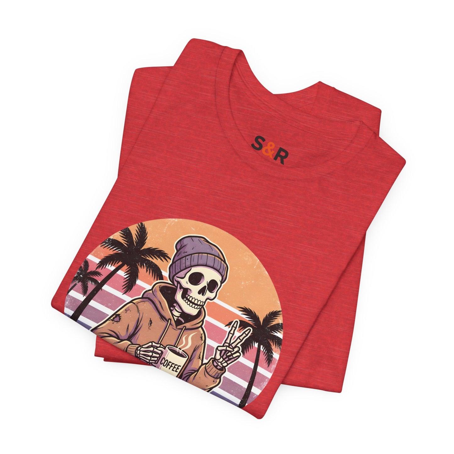 Skull Chill Tee – "First of All, I’m a Delight" Retro Palm Graphic T‑Shirt