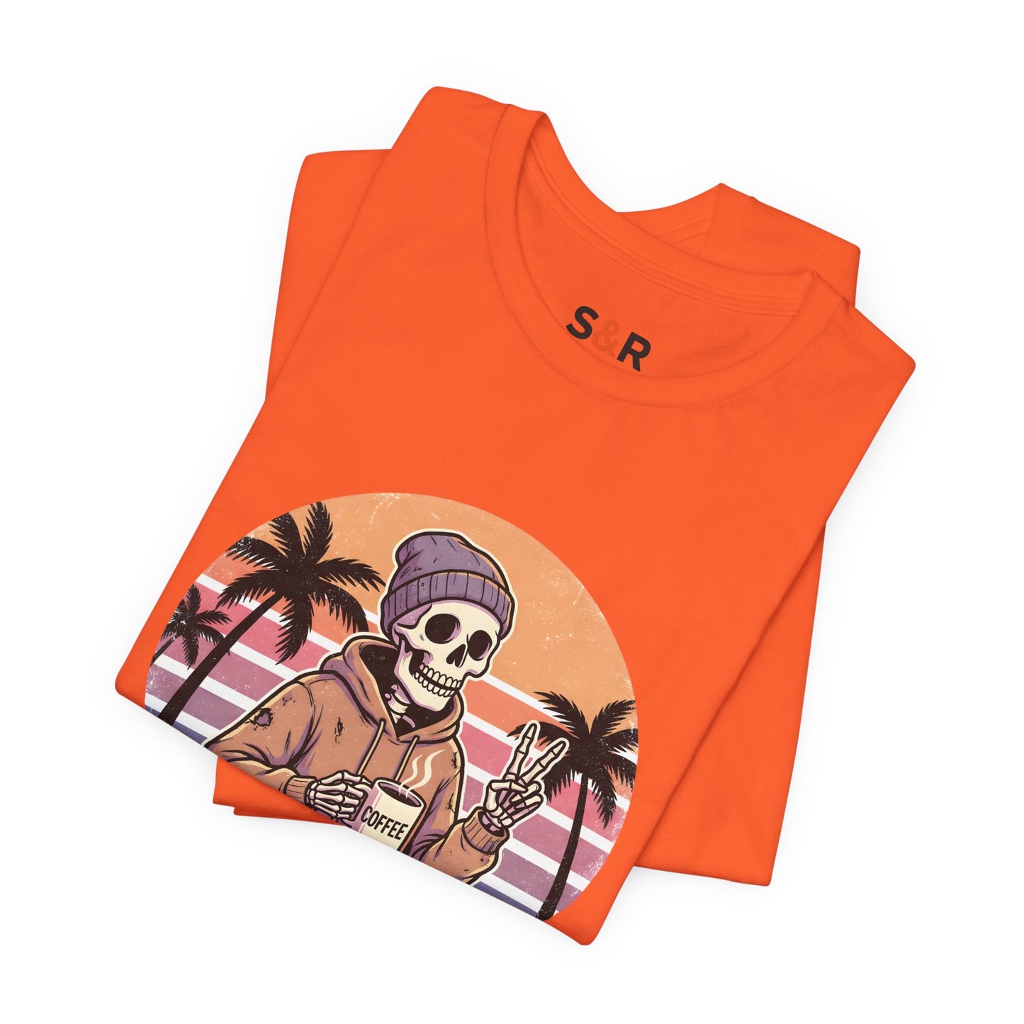 Skull Chill Tee – "First of All, I’m a Delight" Retro Palm Graphic T‑Shirt