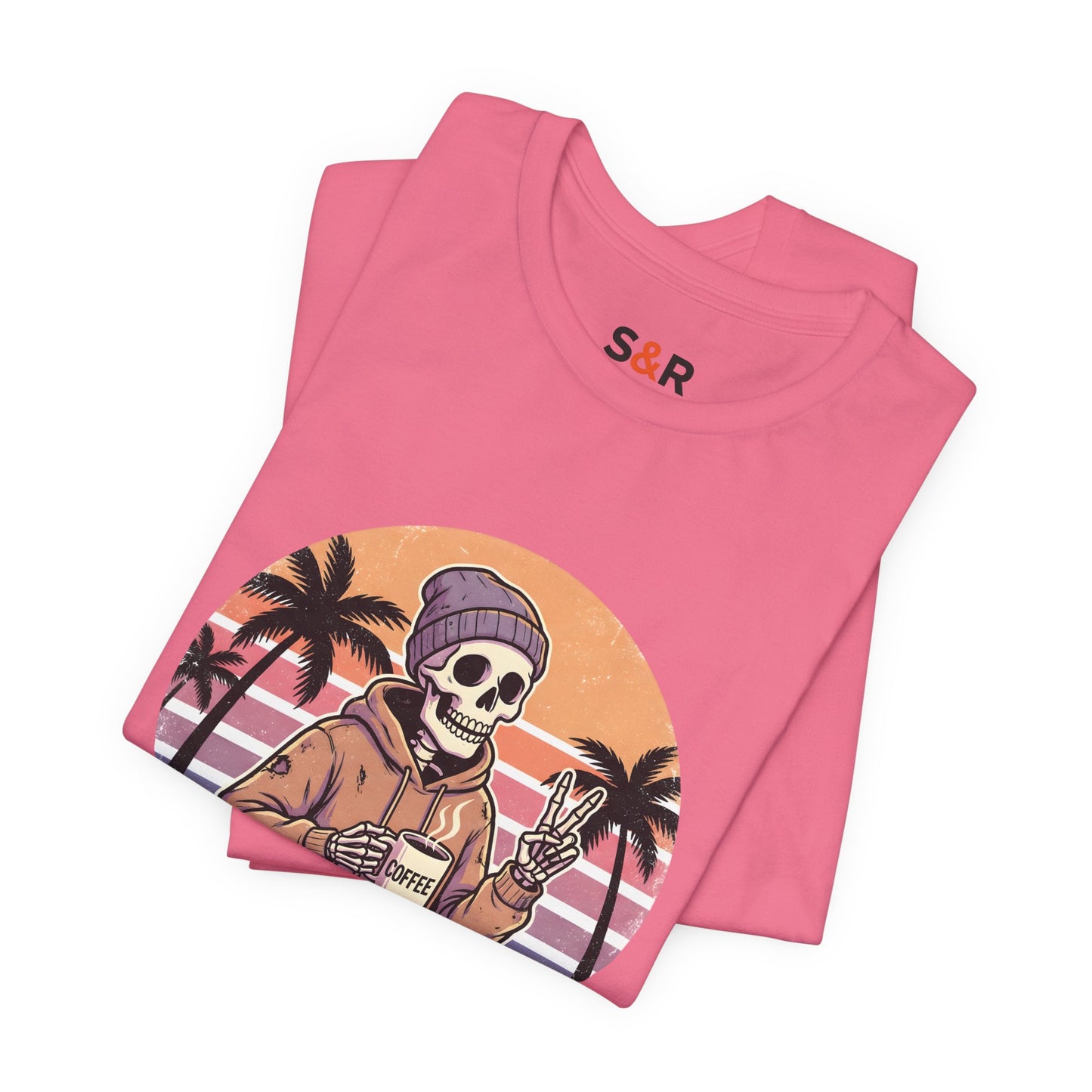 Skull Chill Tee – "First of All, I’m a Delight" Retro Palm Graphic T‑Shirt